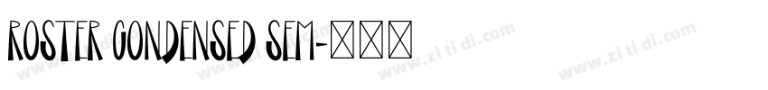 Roster Condensed Sem字体转换
